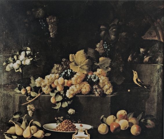 Anonimo — Desti Giacomo (ambito) - sec. XVIII - Natura morta con frutta e cardellino — insieme